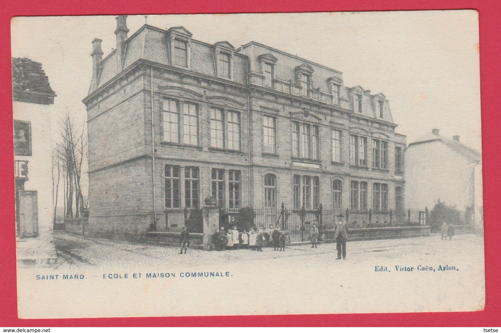 Saint-Mard - Ecole Et Maison Communale - 1906 ( Voir Verso ) - Virton