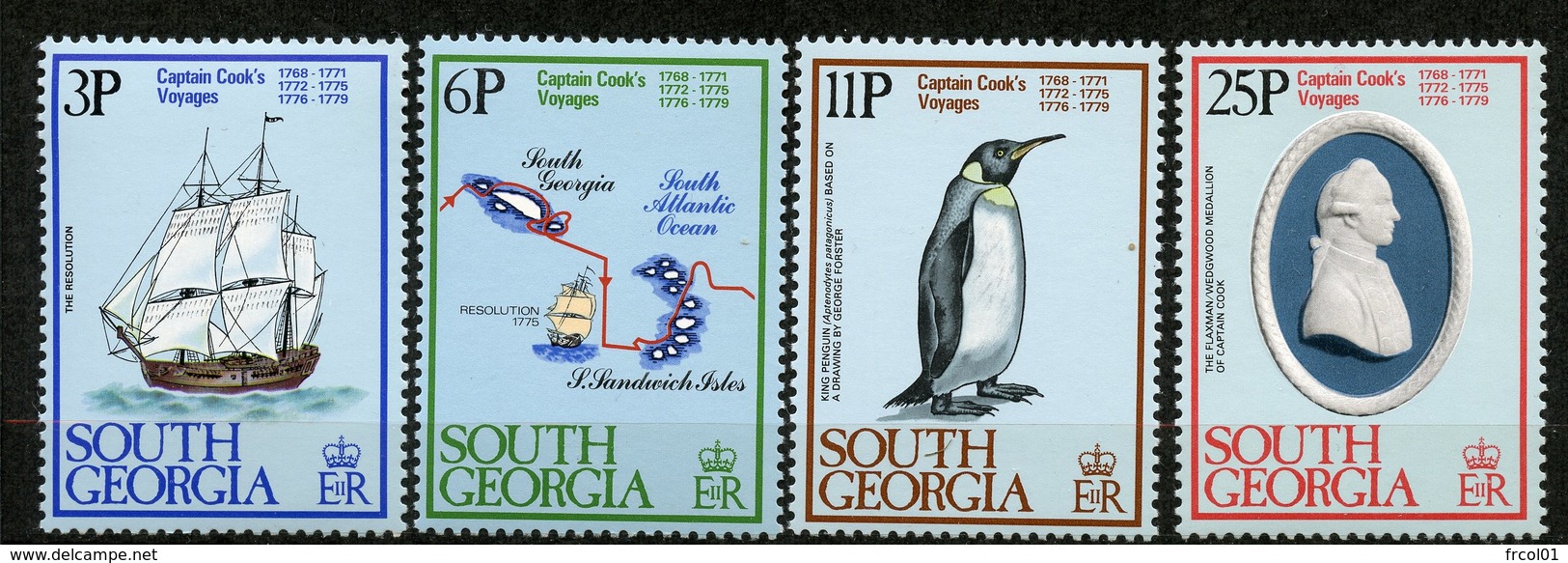 Géorgie Du Sud, 1978, Yvert 73/76, Scott 52/55, MNH - Géorgie Du Sud