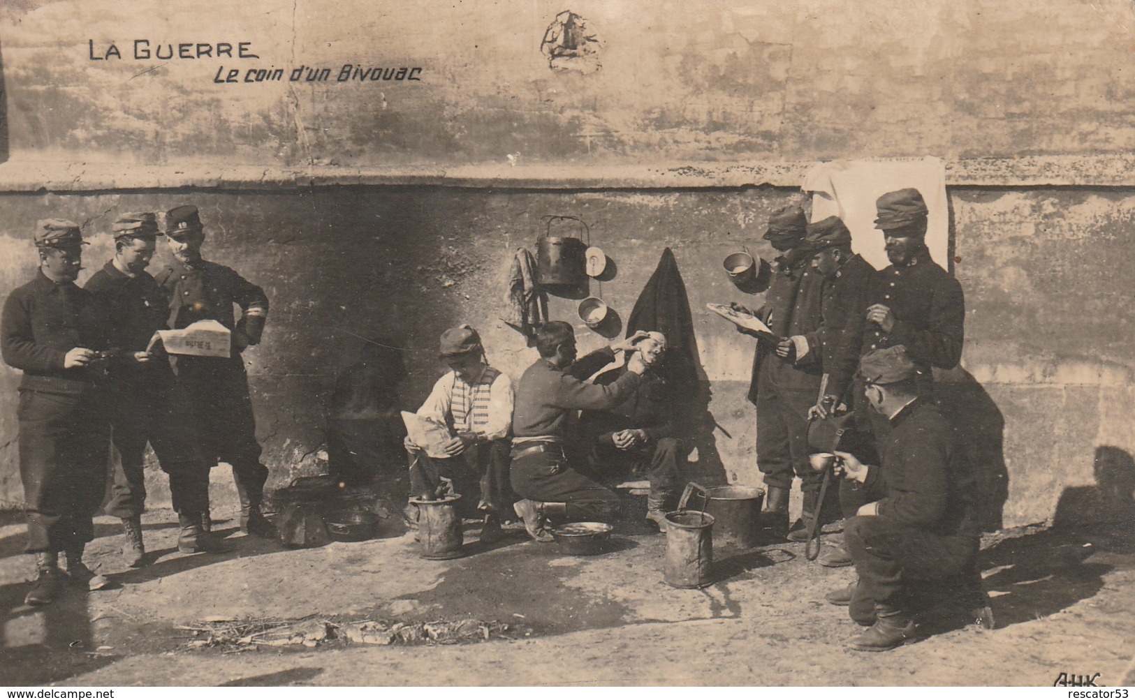 Rare Cpa Guerre Le Coin D'un Bivouac - 1914-18