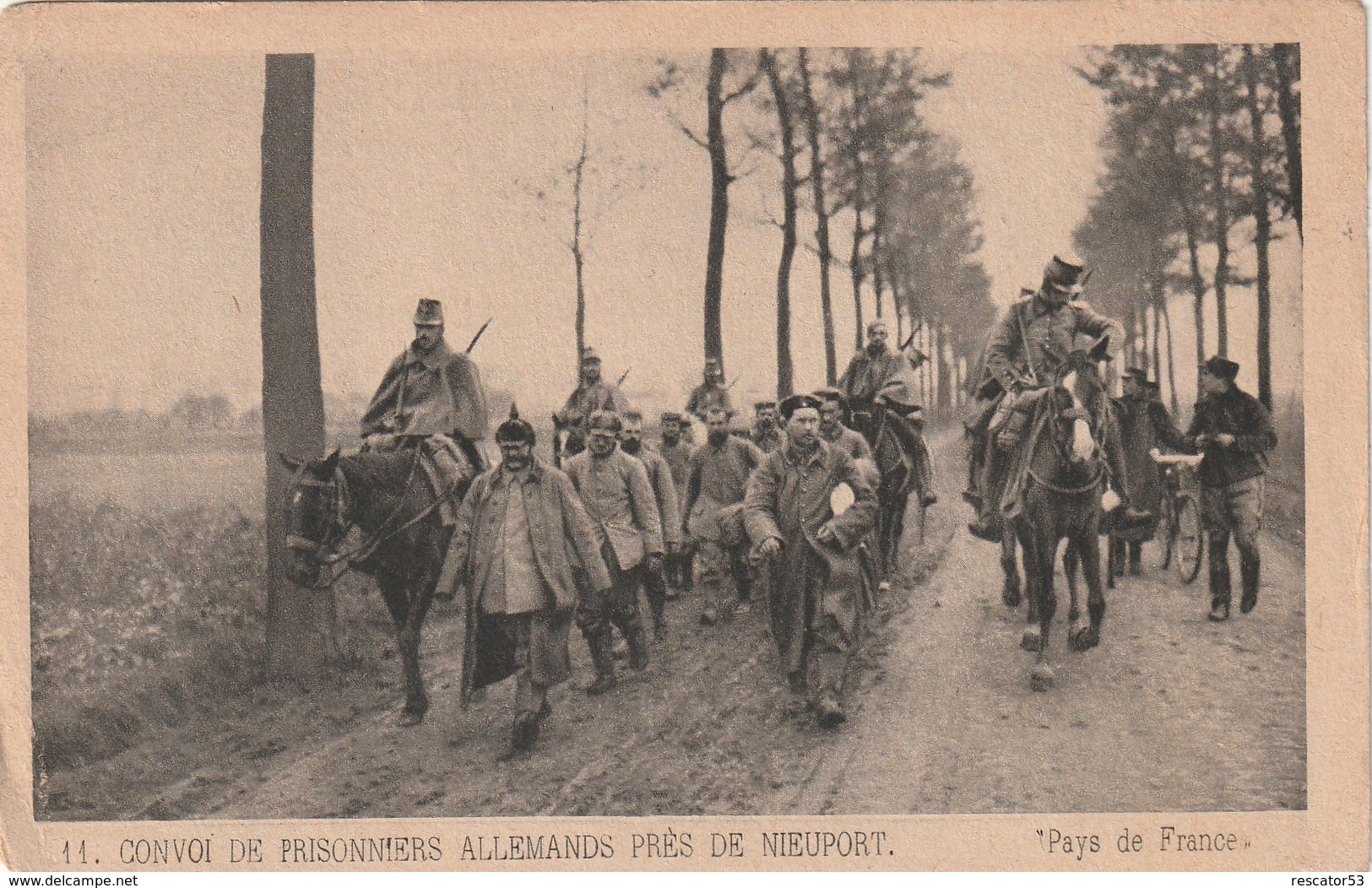 Rare Cpa Convoi De Prisonniers Allemands Près De Nieuport - 1914-18