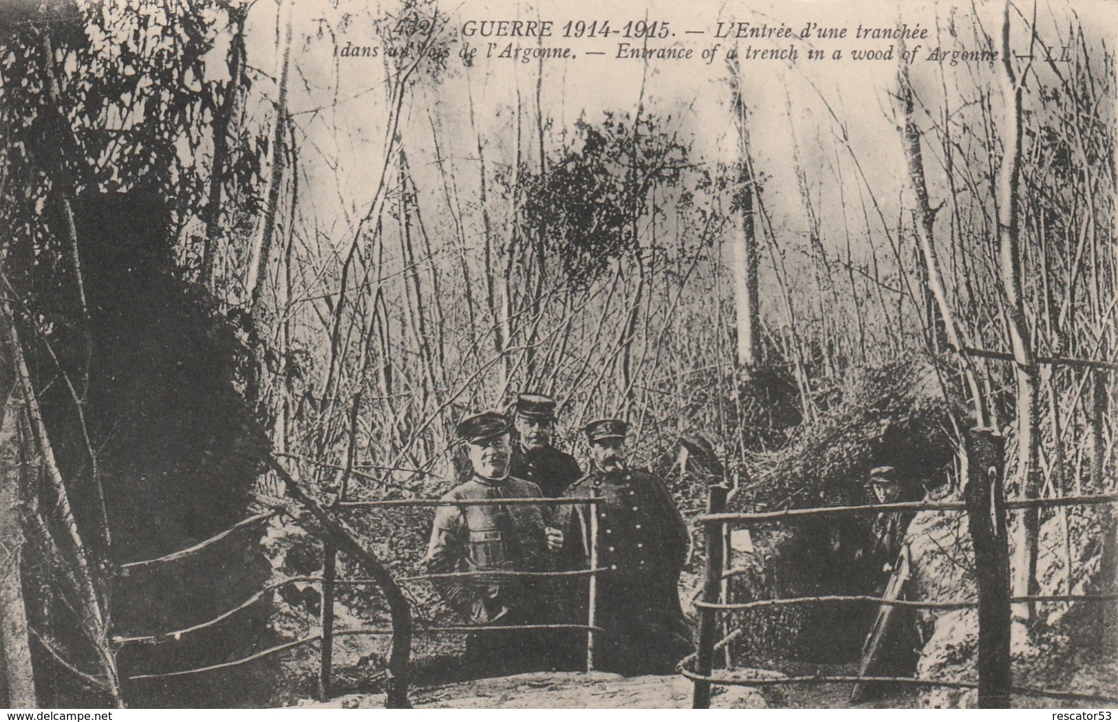 Rare Cpa L'entrée D'une Tranchée Dans L'Argonne - 1914-18