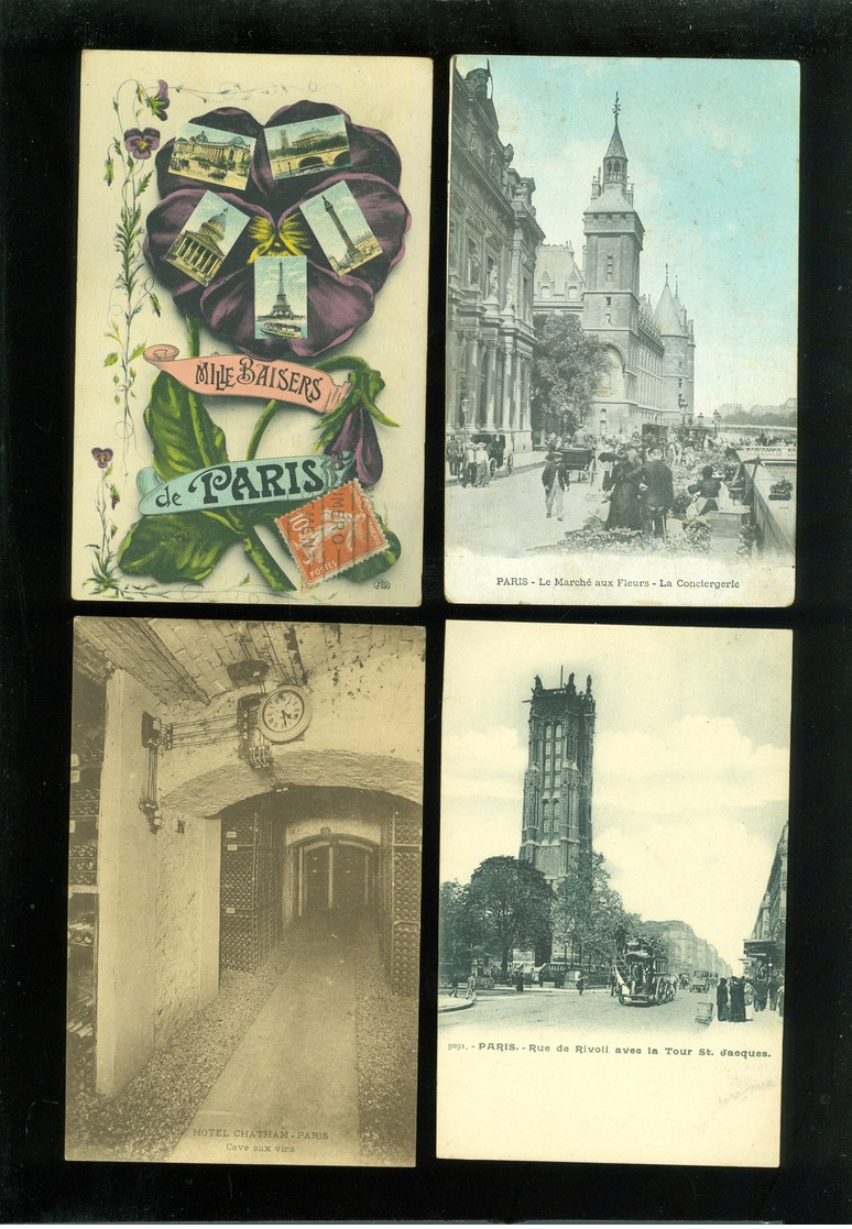 Beau lot de 60 cartes postales de France ( 75 )  Paris       Mooi lot van 60 postkaarten van Frankrijk Parijs - 60 scans