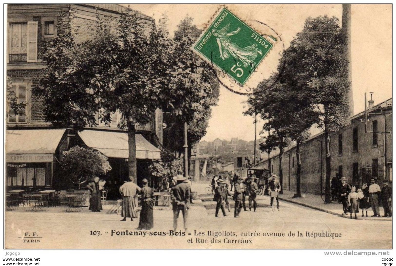 FONTENAY Sous BOIS - Les Rigollots, Entrée  Avenue De La République Et Rue Des Carreaux   2 Scans - Fontenay Sous Bois