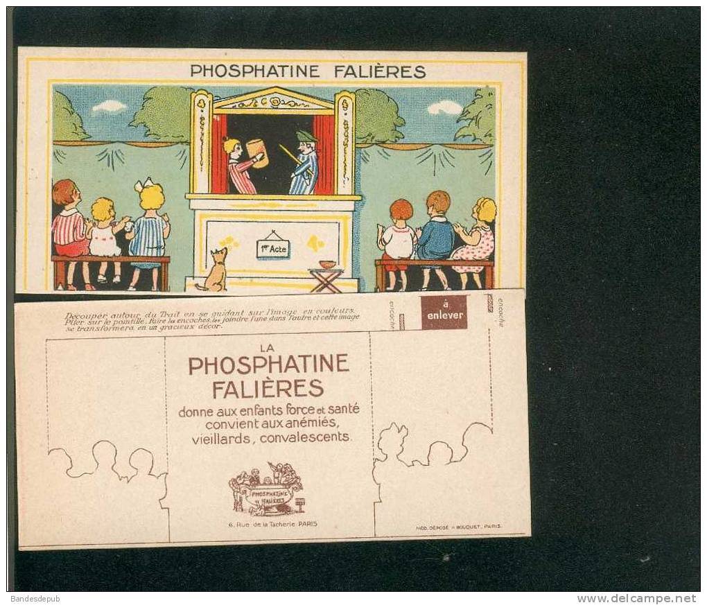 Phosphatine Falières Image Carton à Découper Plier Enfant Marionnette Spectacle Guignol Castelet THEATRE - Autres & Non Classés