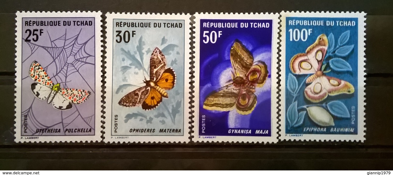 FRANCOBOLLI STAMPS CIAD TCHAD 1968 MNH** SERIE COMPLETA BUTTERFLIES FARFALLE E FALENE - Ciad (1960-...)