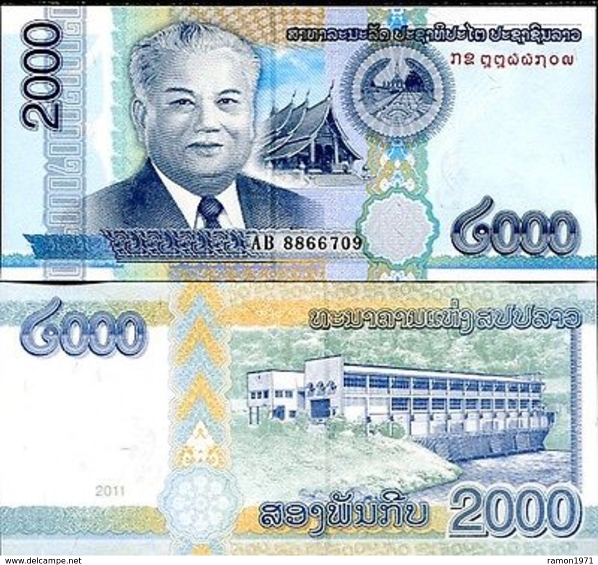 Laos - 2000 Kip 2011 UNC - Laos