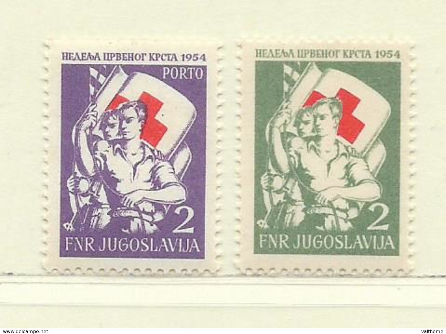 YOUGOSLAVIE  ( EU-181 )  1954  N° YVERT ET TELLIER  N° 19/20    N** - Wohlfahrtsmarken