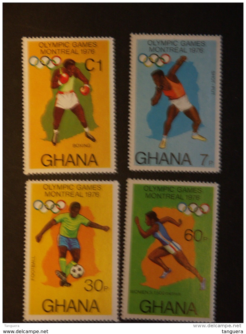 Ghana 1976 Jeux Olympiques De Montréal Dentelés 15 Yv 553a-556a MNH ** - Ghana (1957-...)