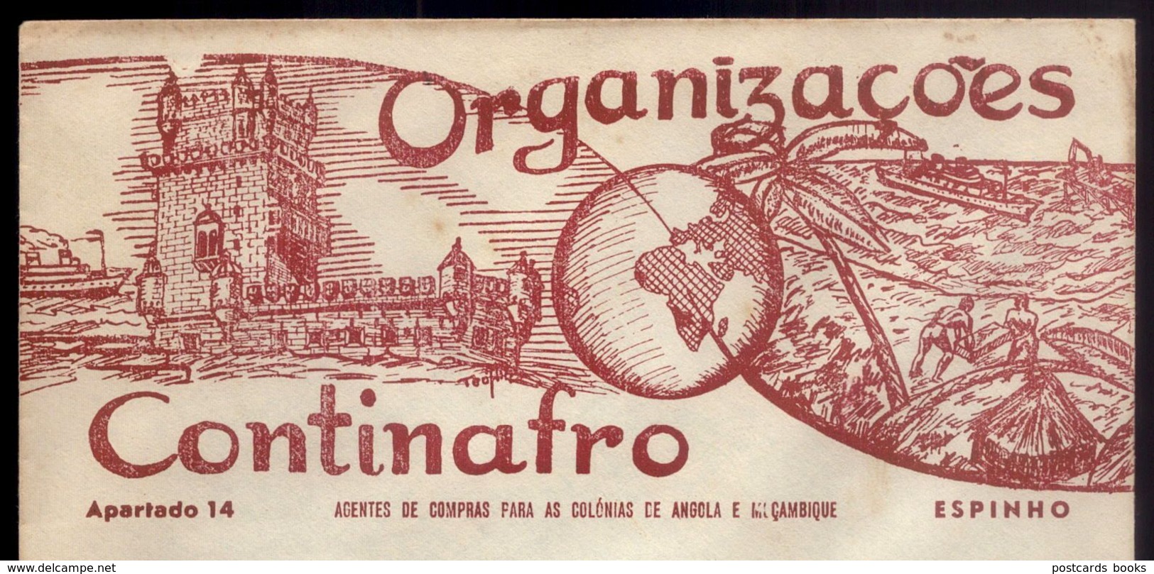 Envelope Comercial C/ Publicidade De Loja CONTINAFRO / Espinho (Aveiro). Vintage Advertising PORTUGAL - Portugal