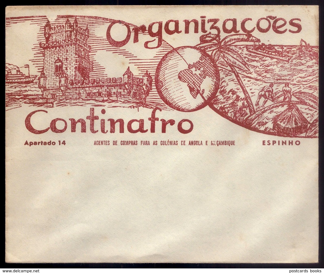 Envelope Comercial C/ Publicidade De Loja CONTINAFRO / Espinho (Aveiro). Vintage Advertising PORTUGAL - Portugal