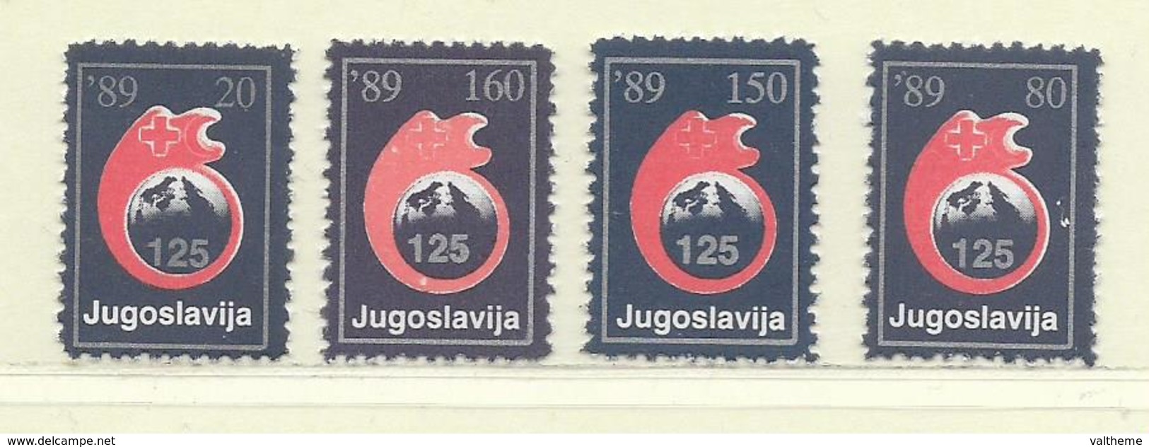 YOUGOSLAVIE  ( EU- 224 )  1989  N° YVERT ET TELLIER  N° 157/160    N** - Wohlfahrtsmarken