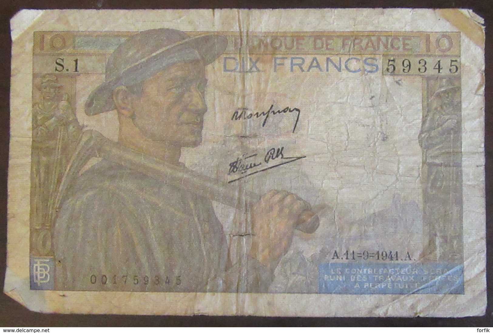 France - Lot De 6 Billets Français De 5f, 10f, 100f Et 1000 Francs - Etat D'usage - Sin Clasificación