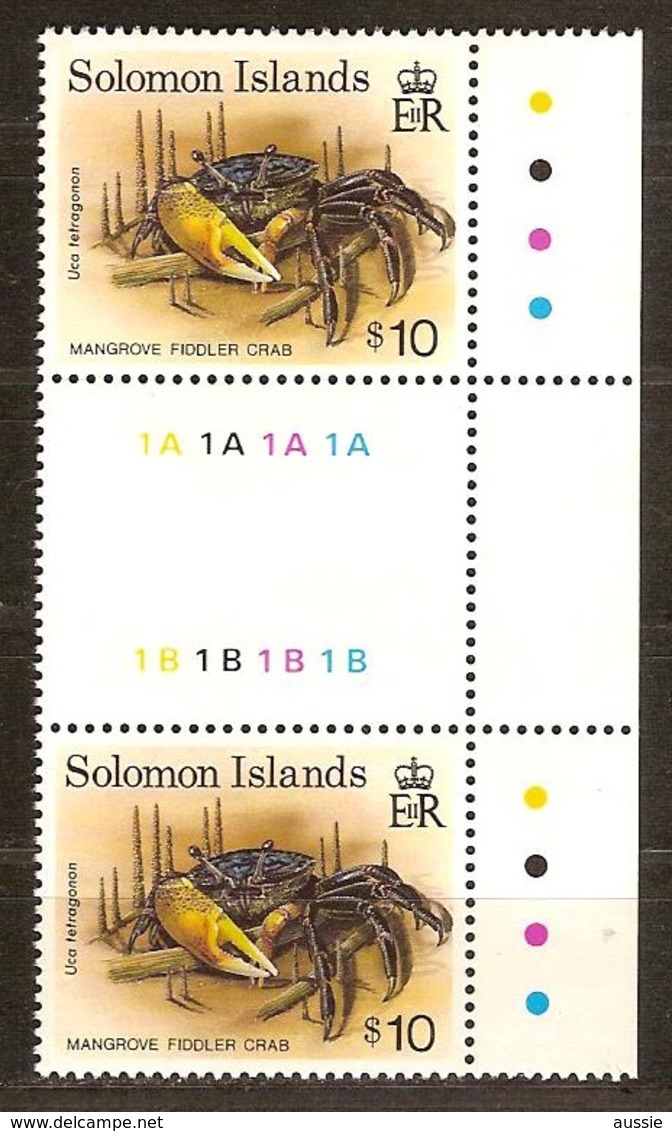 Solomon Salomon Islands 1992 Yvertn° 781 *** MNH Cote 20 Euro Tête-beche Crabes Crabs - Salomon (Iles 1978-...)