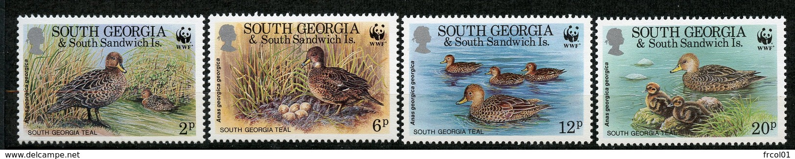 Géorgie Du Sud, 1992, Yvert 219/222, Scott 162/165, MNH - Géorgie Du Sud