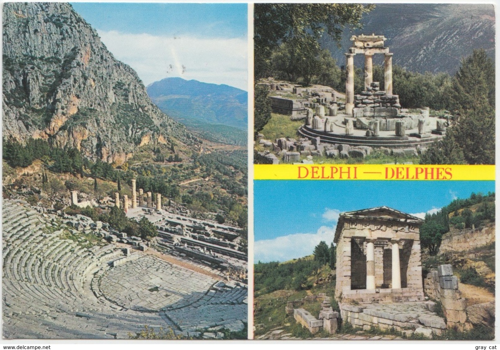 DELPHI - DELPHES, Greece, Multi View, 1979 Used Postcard [22088] - Greece