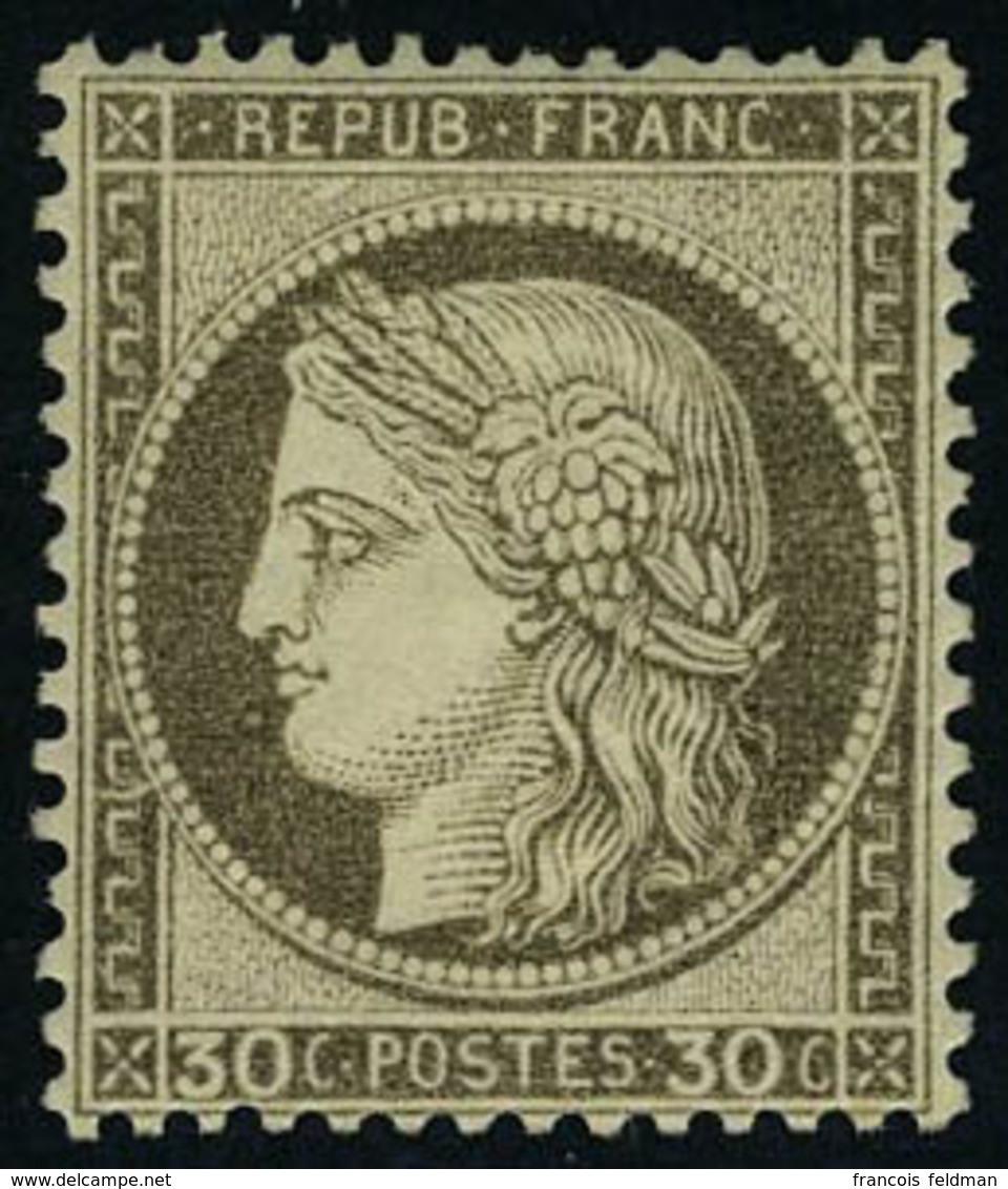 Neuf Avec Charnière N° 56, 30c Brun Bien Centré T.B. Quasi**, Signé - Sonstige & Ohne Zuordnung