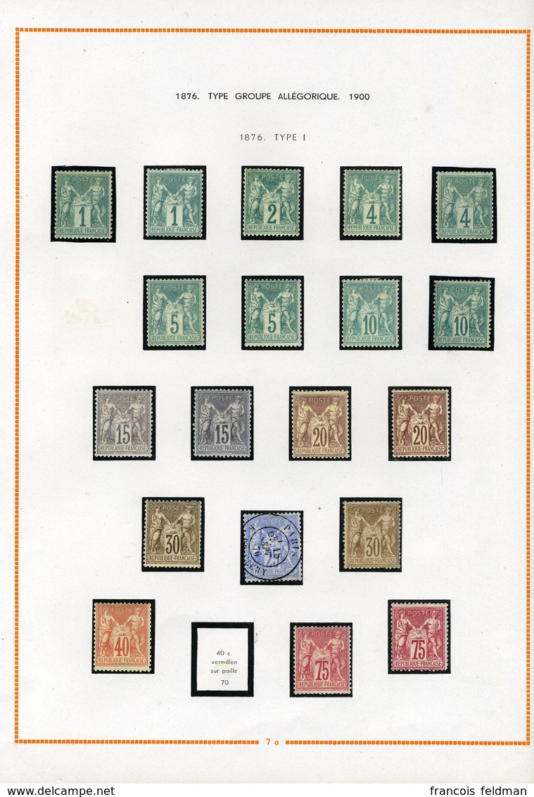 Neuf Avec Charnière Collection Complète Du N° 61 Au 106 Sauf 73 Et 84, N° 68 Obl., Qq Doubles Nuances Différentes, Nombr - Other & Unclassified