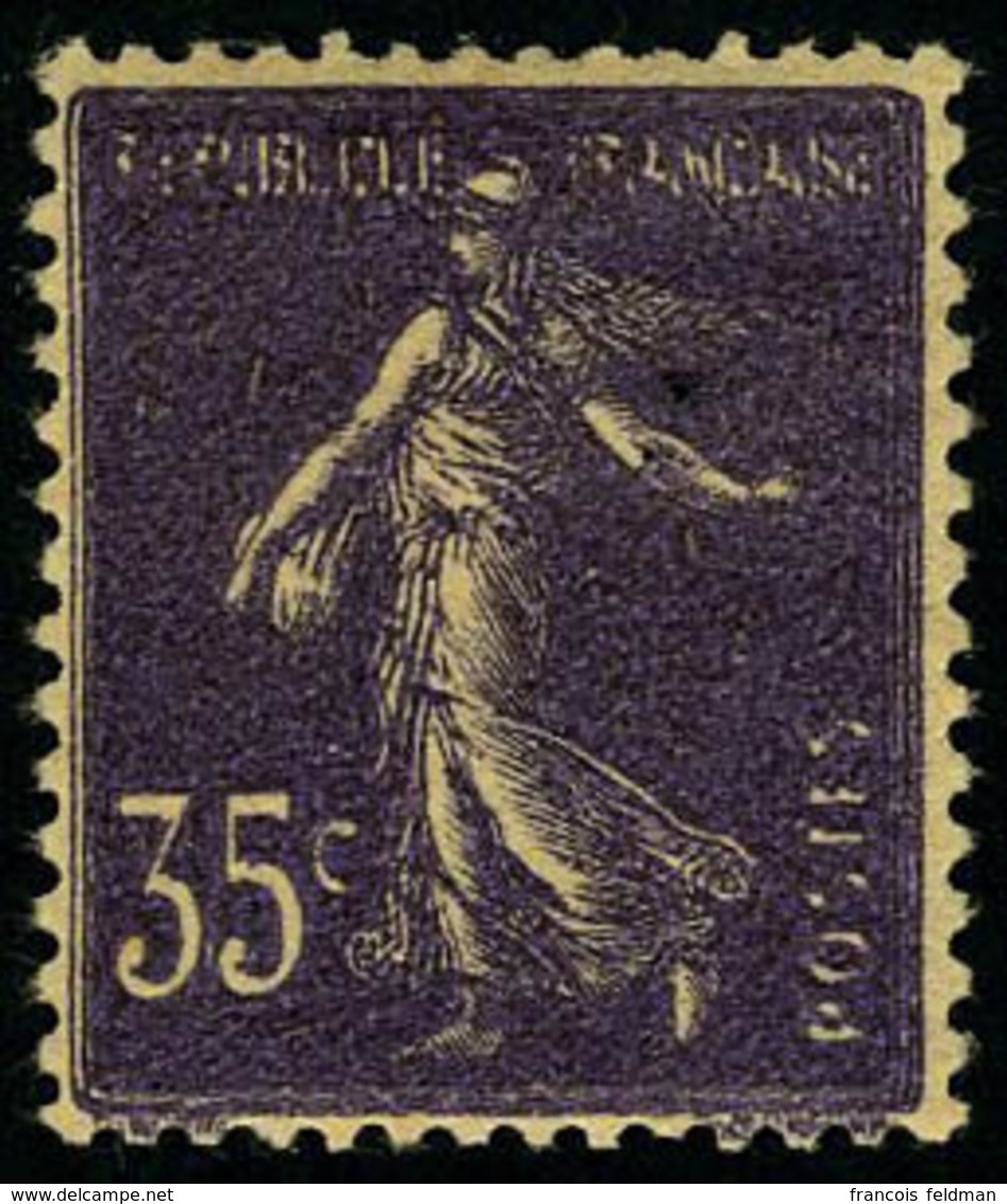 Neuf Avec Charnière N° 136c, 35c Violet Impression Double T.B. Rare, Maury - Other & Unclassified
