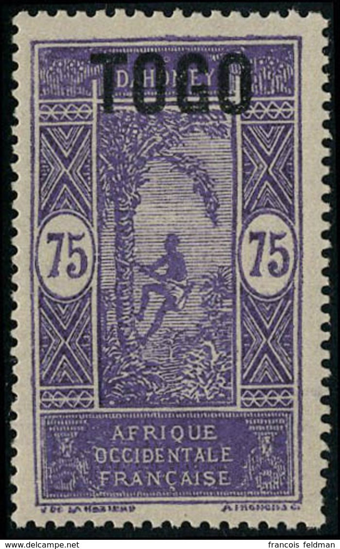 Neuf Avec Charnière N° 114a, 75c Violet Variété Sans La Surcharge 60, T.B. - Andere & Zonder Classificatie