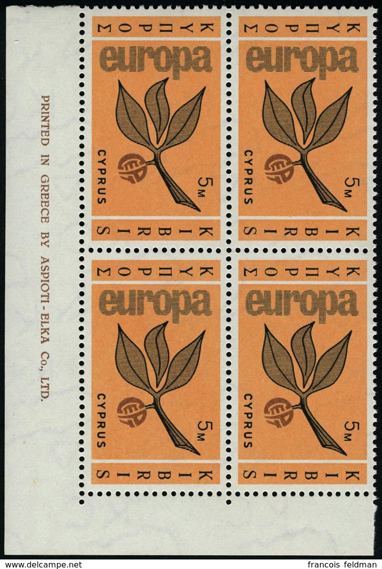 Neuf Sans Charnière N° 250/52, La Série Europa 1965, Blocs De 4, Cdf, T.B. - Sonstige & Ohne Zuordnung