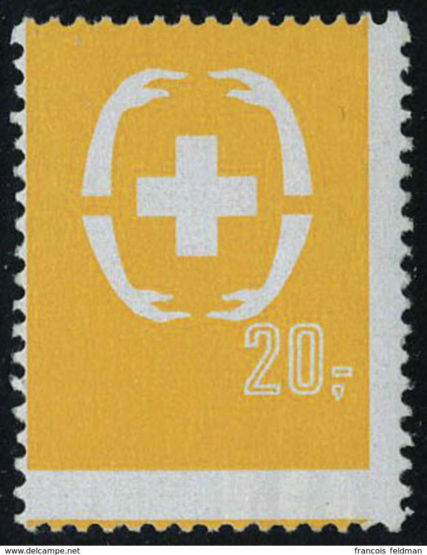 Neuf Avec Charnière N° 566, 20r Croix Rouge Couleur Jaune Seule, T.B. - Sonstige & Ohne Zuordnung