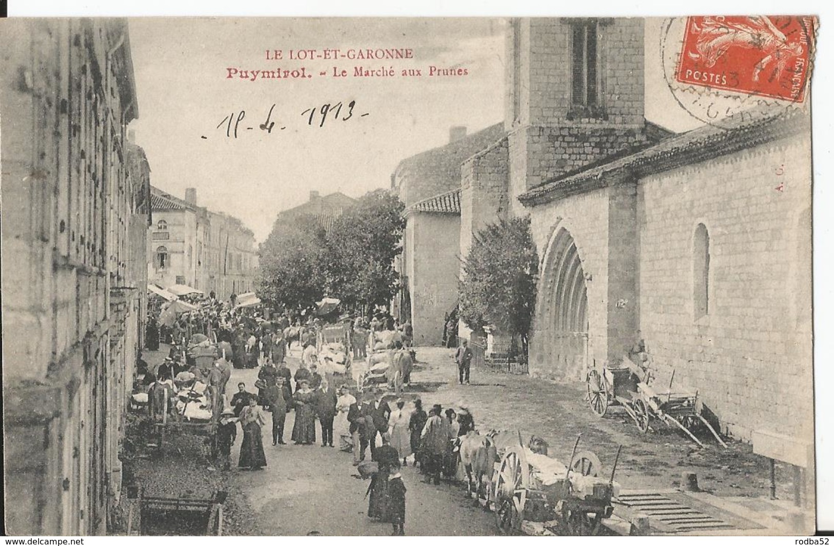 CPA - 47 - Puymirol - Marché Aux Prunes  - Rare - Autres & Non Classés