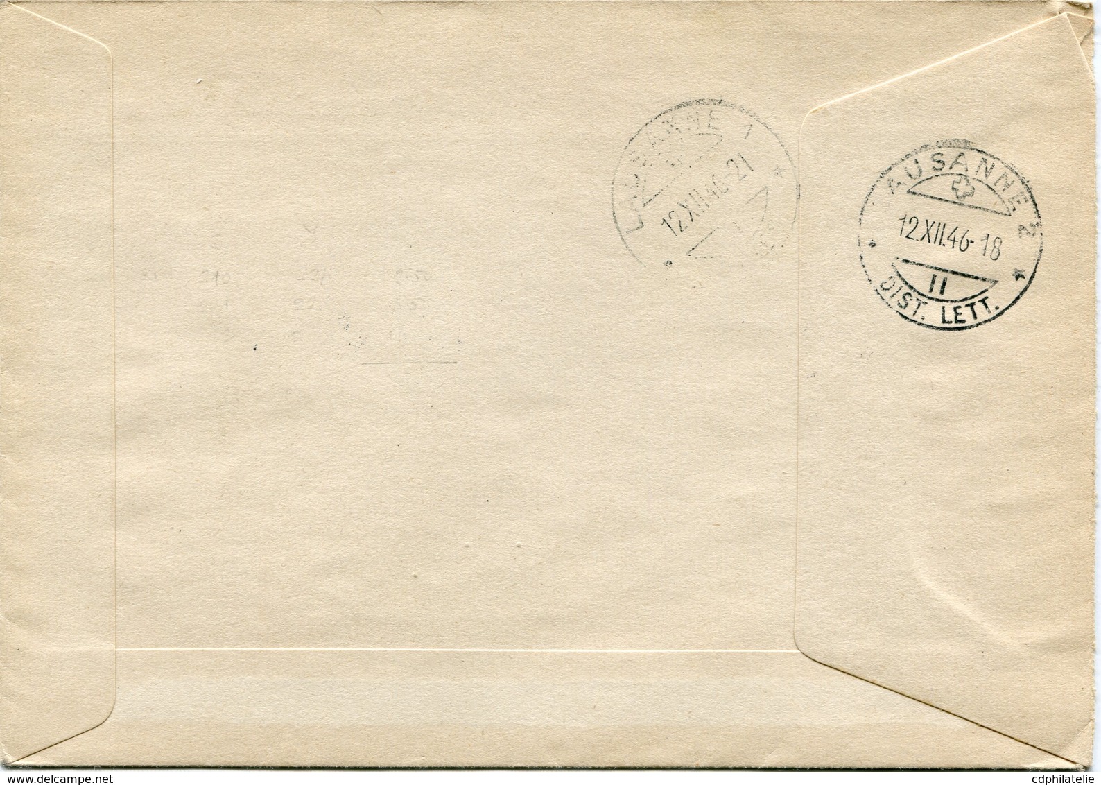 LIECHTENSTEIN LETTRE RECOMMANDEE AFFRANCHIE AVEC LES N°247/49 ( FAUNE ) DEPART VADUZ 10 XII 46 POUR LA SUISSE - Storia Postale