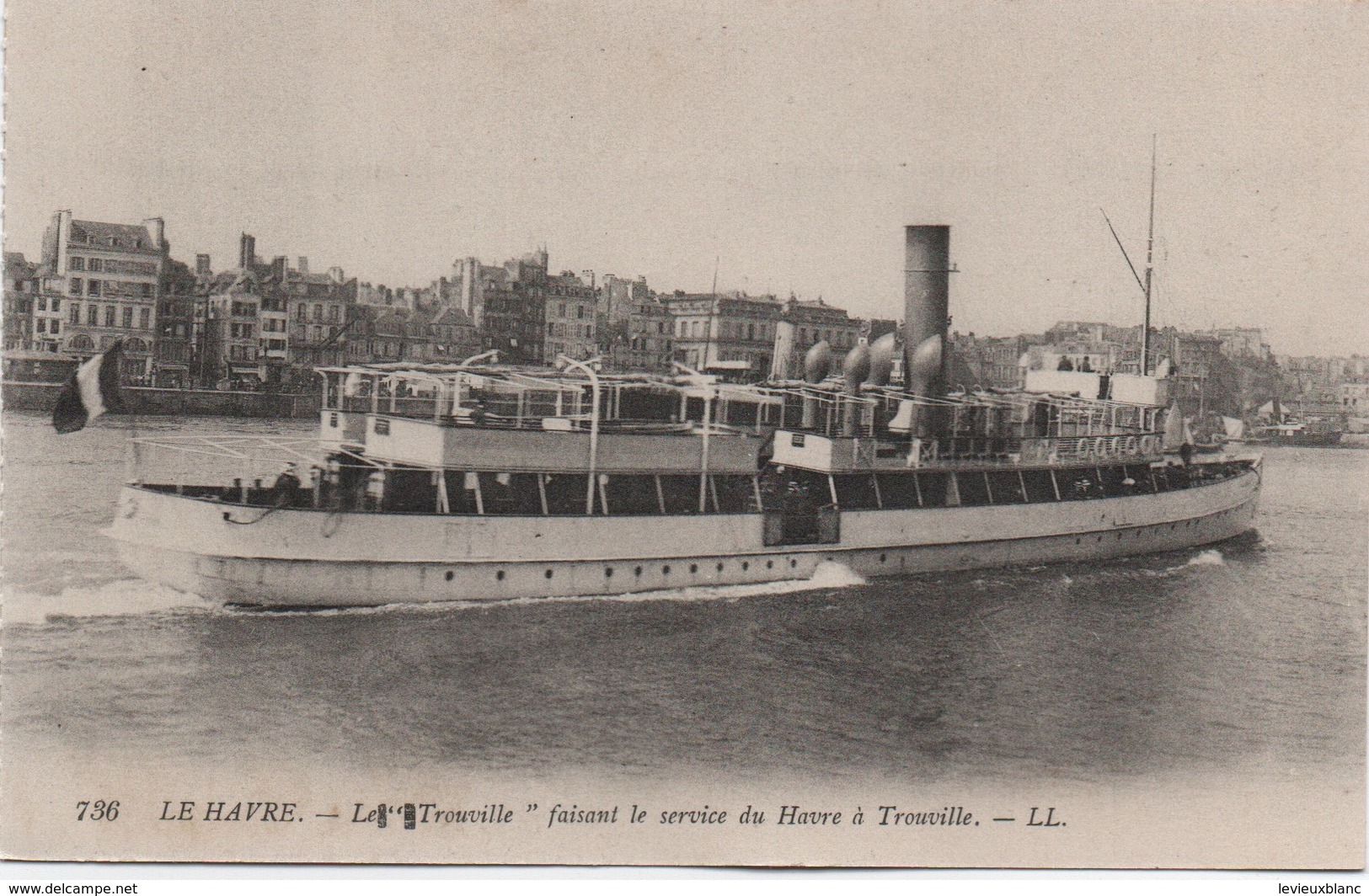 Marine/Civile /Navette Maritime Entre Le Havre Et Trouville/ "Le Trouville" / Le Havre/ Vers 1930         MAR69 - Commercio