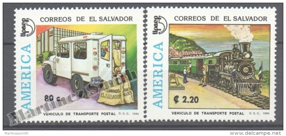 El Salvador 1994 Yvert 1217-18, América UPAEP, Postal Transport Vehicles - MNH - Salvador