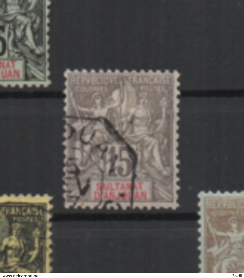 Anjouan 1900-07 , YT  15 ° , Cote 23,00 - Used Stamps