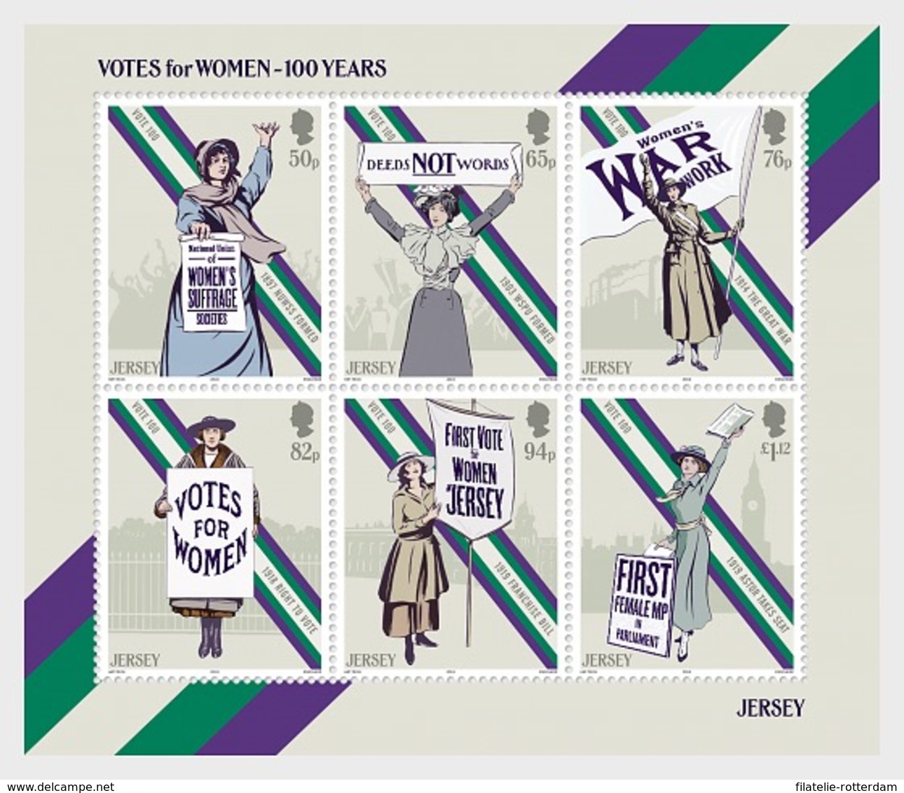 Jersey - Postfris / MNH - Sheet Votes For Women 2018 - Jersey