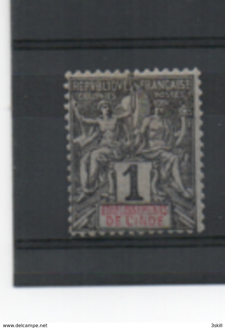 Inde 1892 , YT  1 * , Cote 1,50 - Unused Stamps