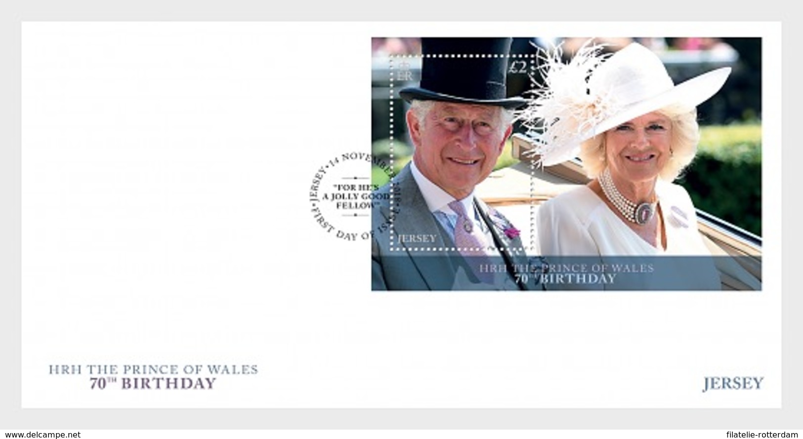 Jersey - Postfris / MNH - FDC Sheet 70e Verjaardag Prince Of Wales 2018 - Jersey