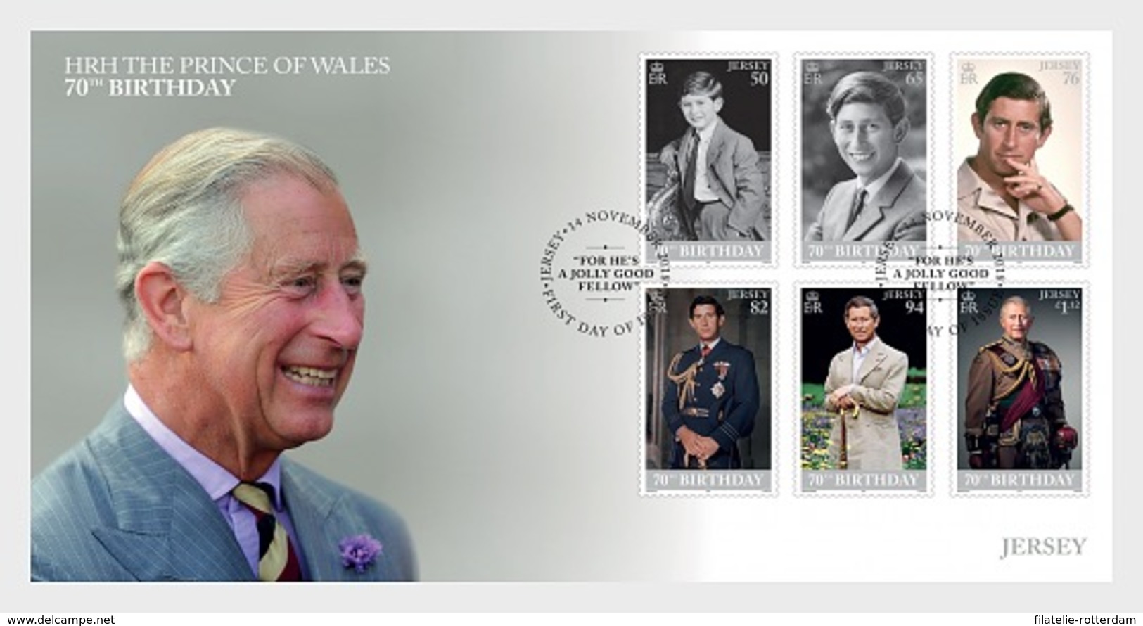 Jersey - Postfris / MNH - FDC 70e Verjaardag Prince Of Wales 2018 - Jersey