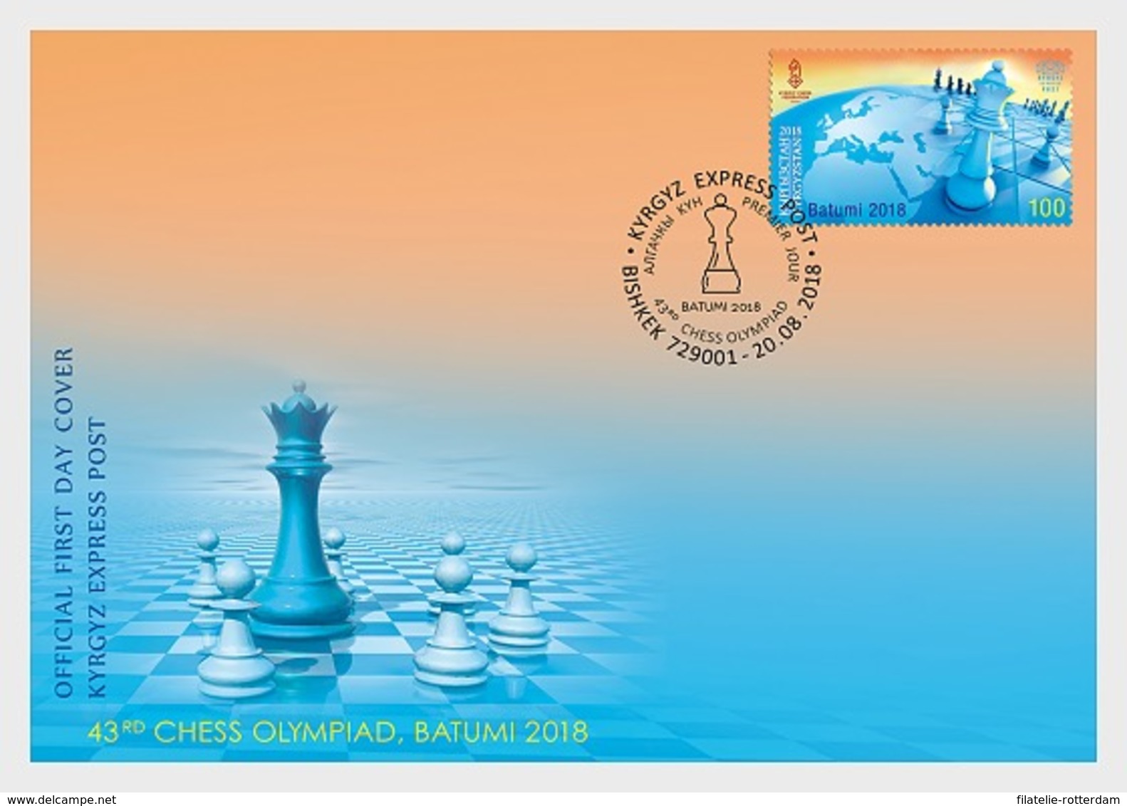 Kirgizië / Kyrgyzstan - Postfris / MNH - FDC Schaken 2018 - Kirgizië