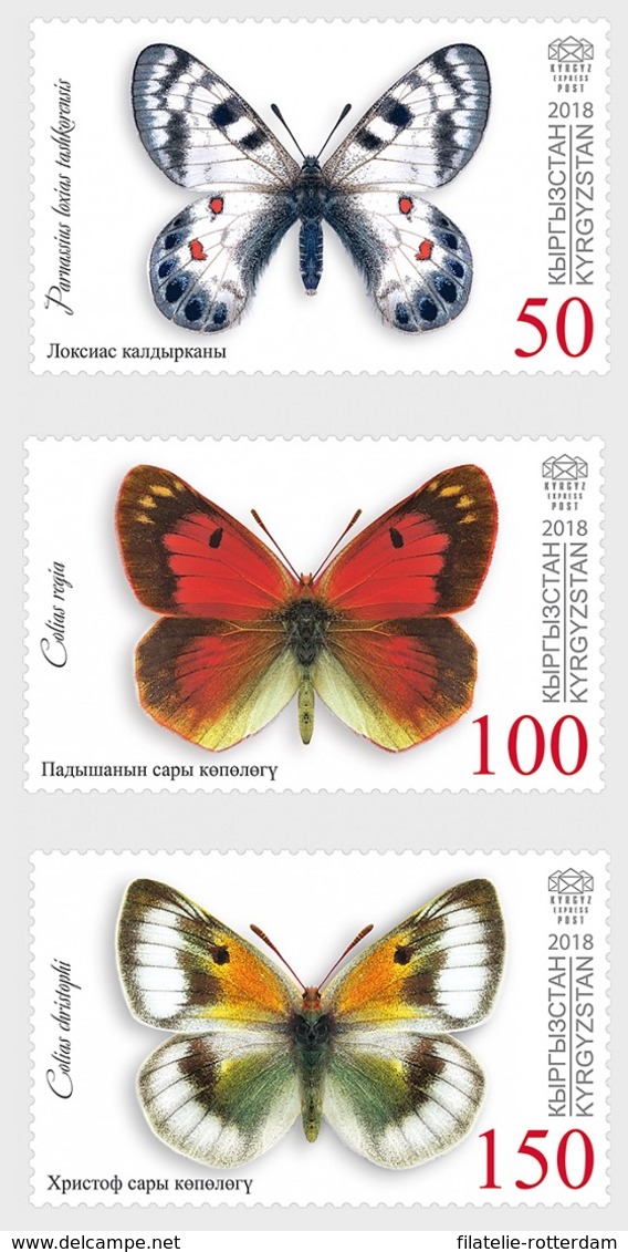 Kirgizië / Kyrgyzstan - Postfris / MNH - Complete Set Vlinders 2018 - Kirgizië