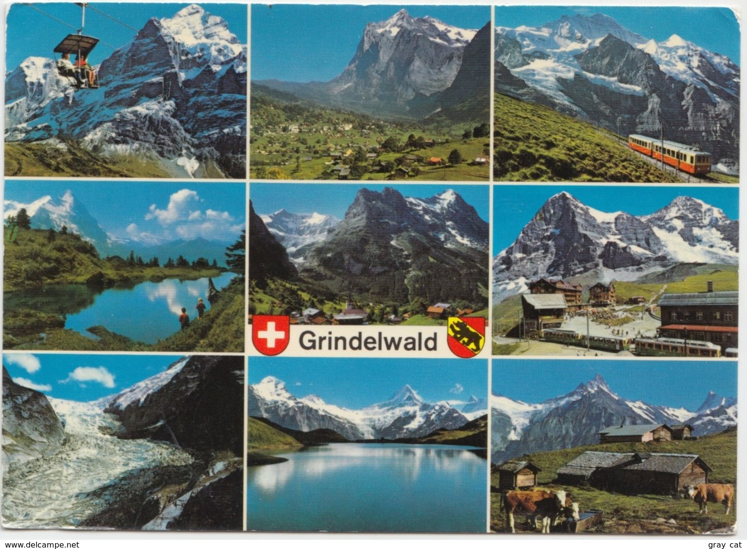 Grindelwald, Switzerland, Multi View, 1974 Used Postcard [22096] - Grindelwald