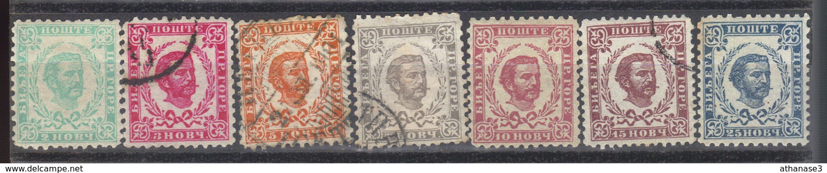 MONTENEGRO   N° S 42*,43,44,45,46**,47,48*   Série Complète   (1898) - Montenegro