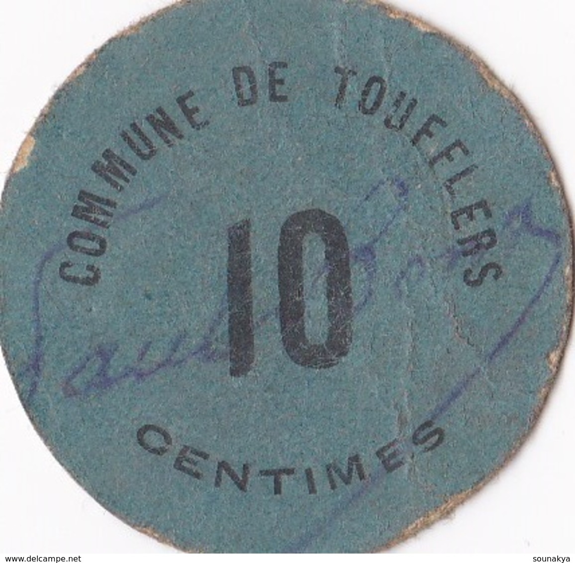 TOUFFLERS /bon De 10c - Bons & Nécessité