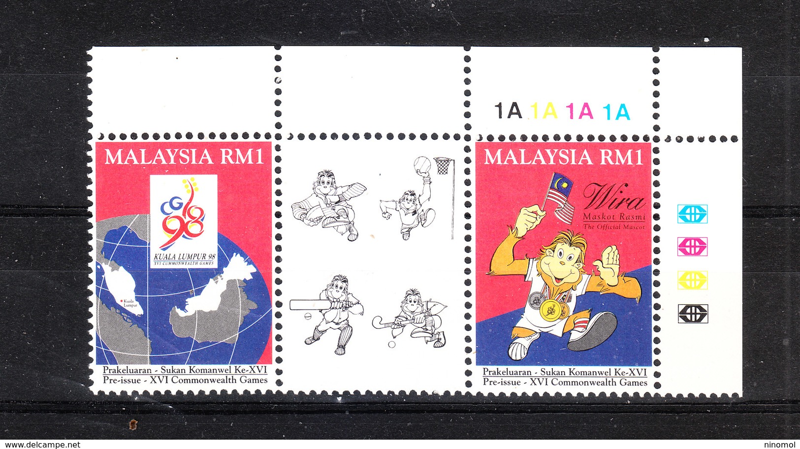 Malaysia  -   1994. Giochi Del Commonwealth. With Vignette, Complete Set MNH - Non Classificati