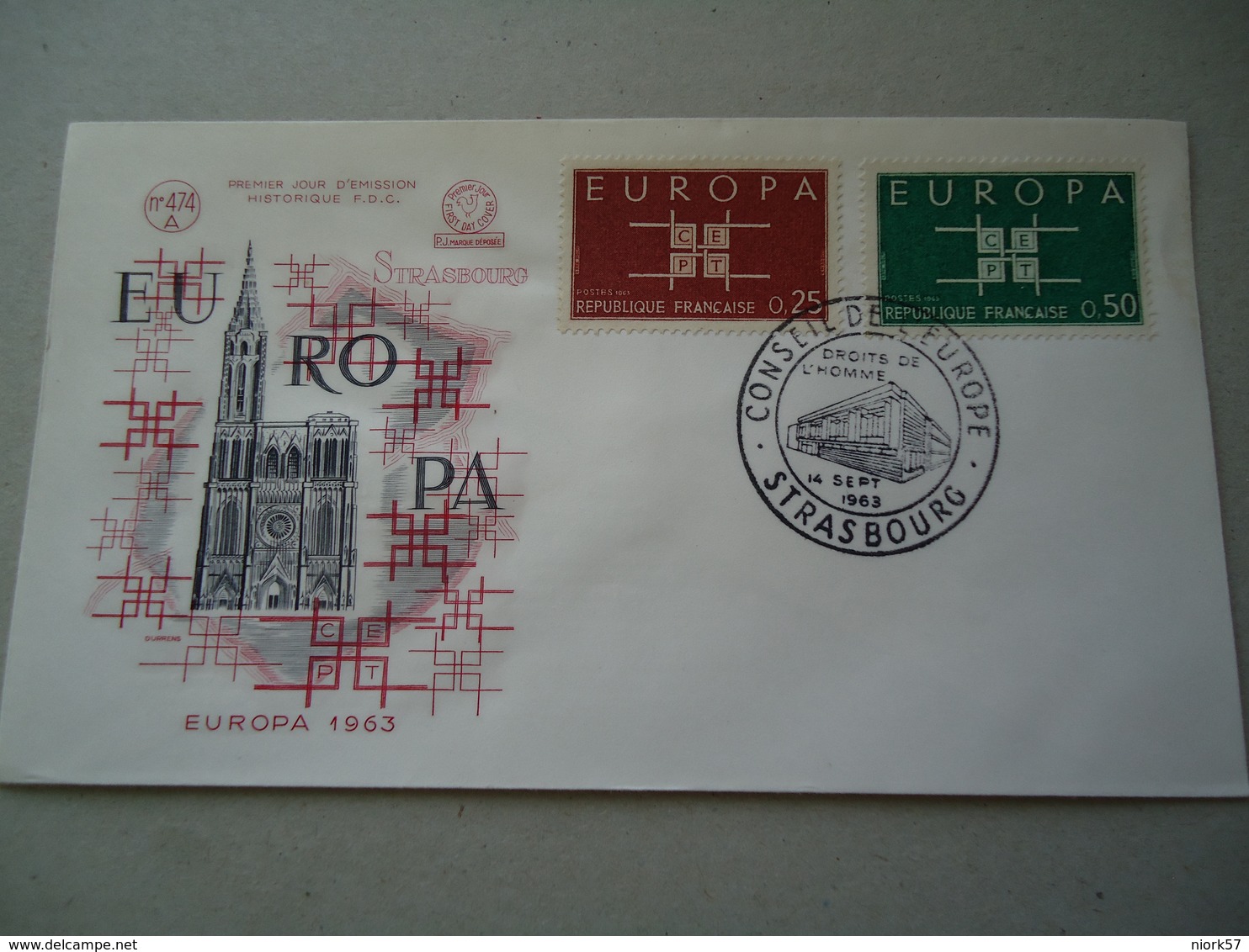 FRANCE  FDC EUROPA  1963 - Otros & Sin Clasificación