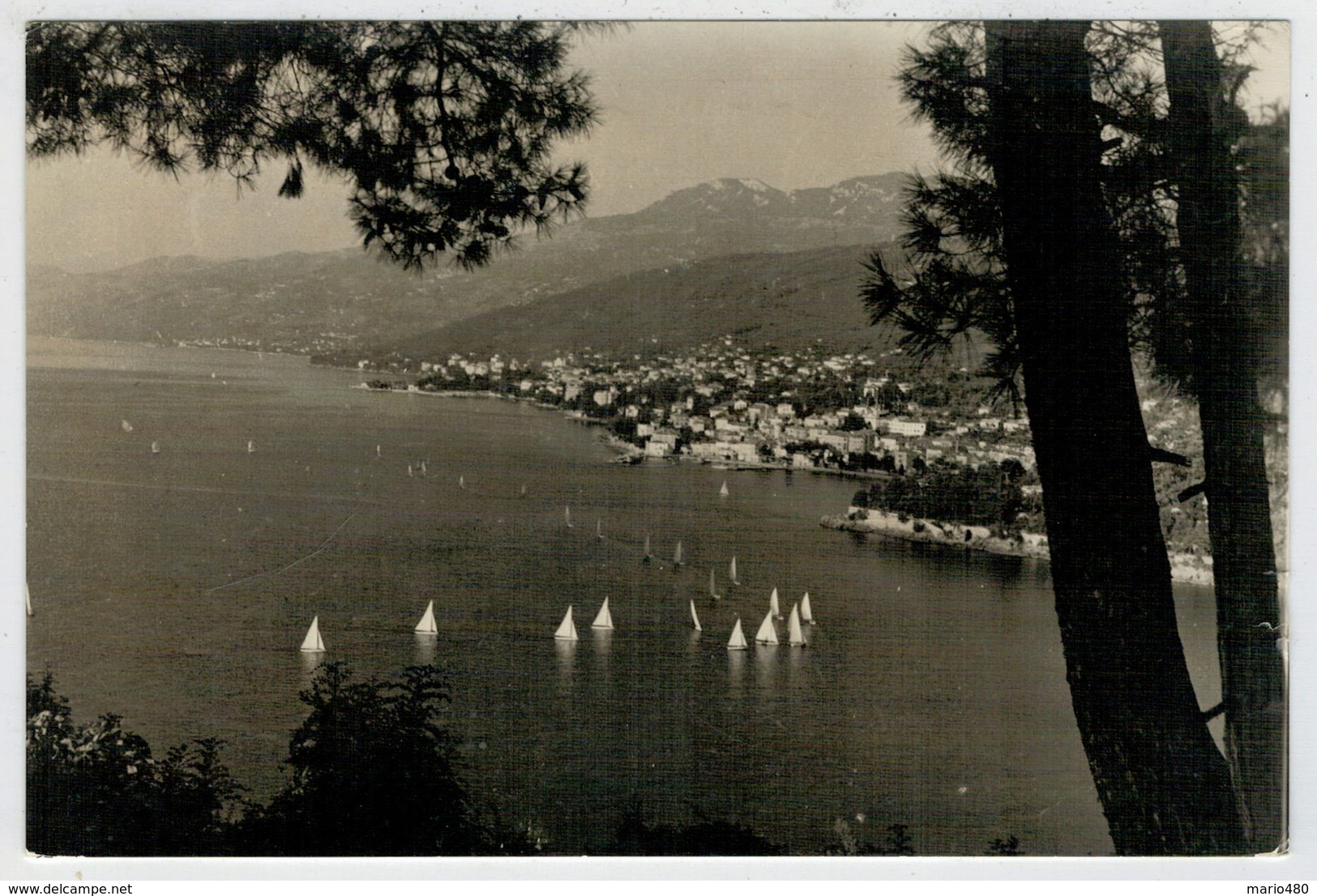 OPATIJA      PANORAMA  CON    VELE      2 SCAN   (VIAGGIATA) - Jugoslavia