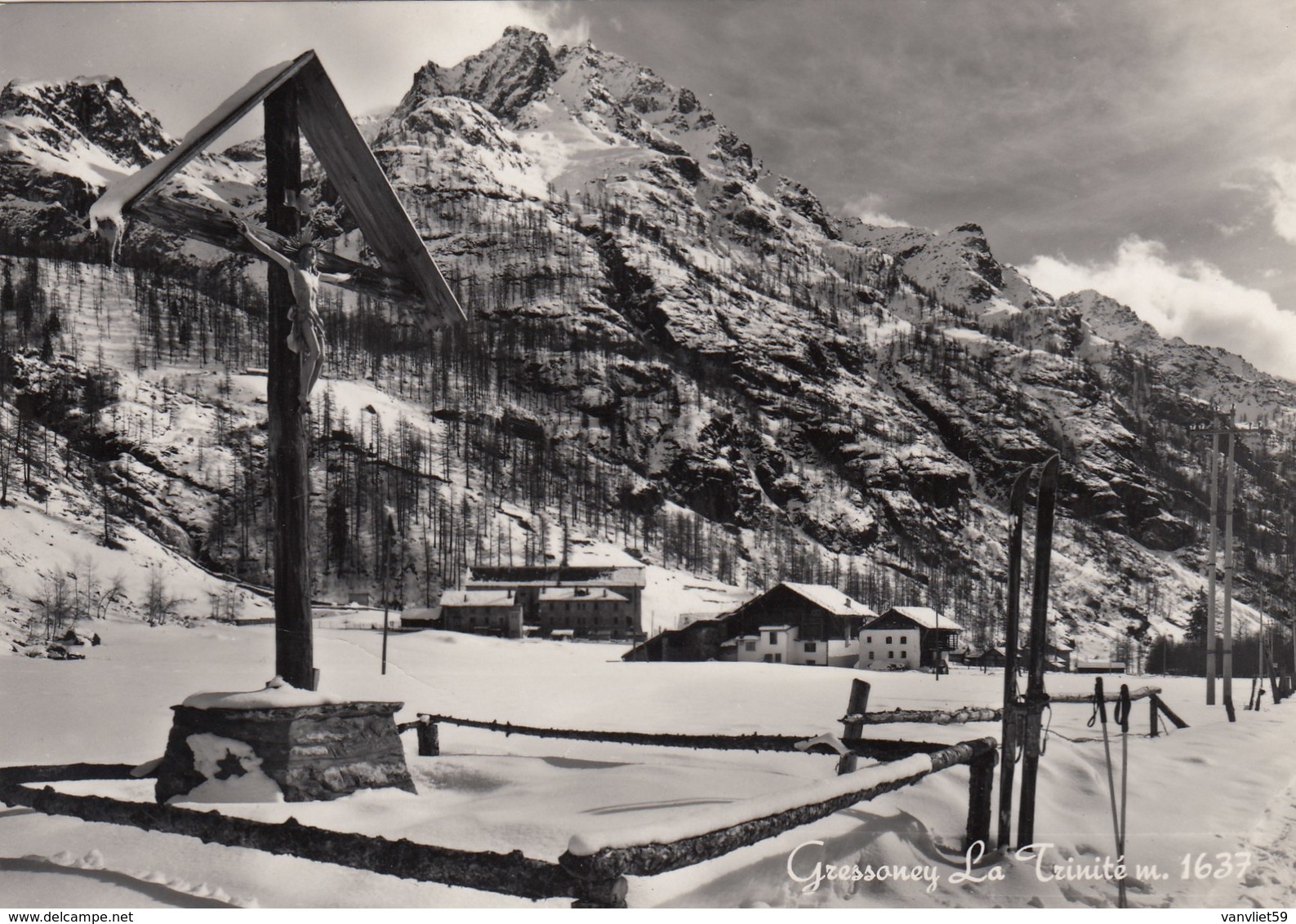 GRESSONEY LA TRINITE-AOSTA-CARTOLINA VERA FOTOGRAFIA-VIAGGIATA IL 9-8-1951 - Aosta