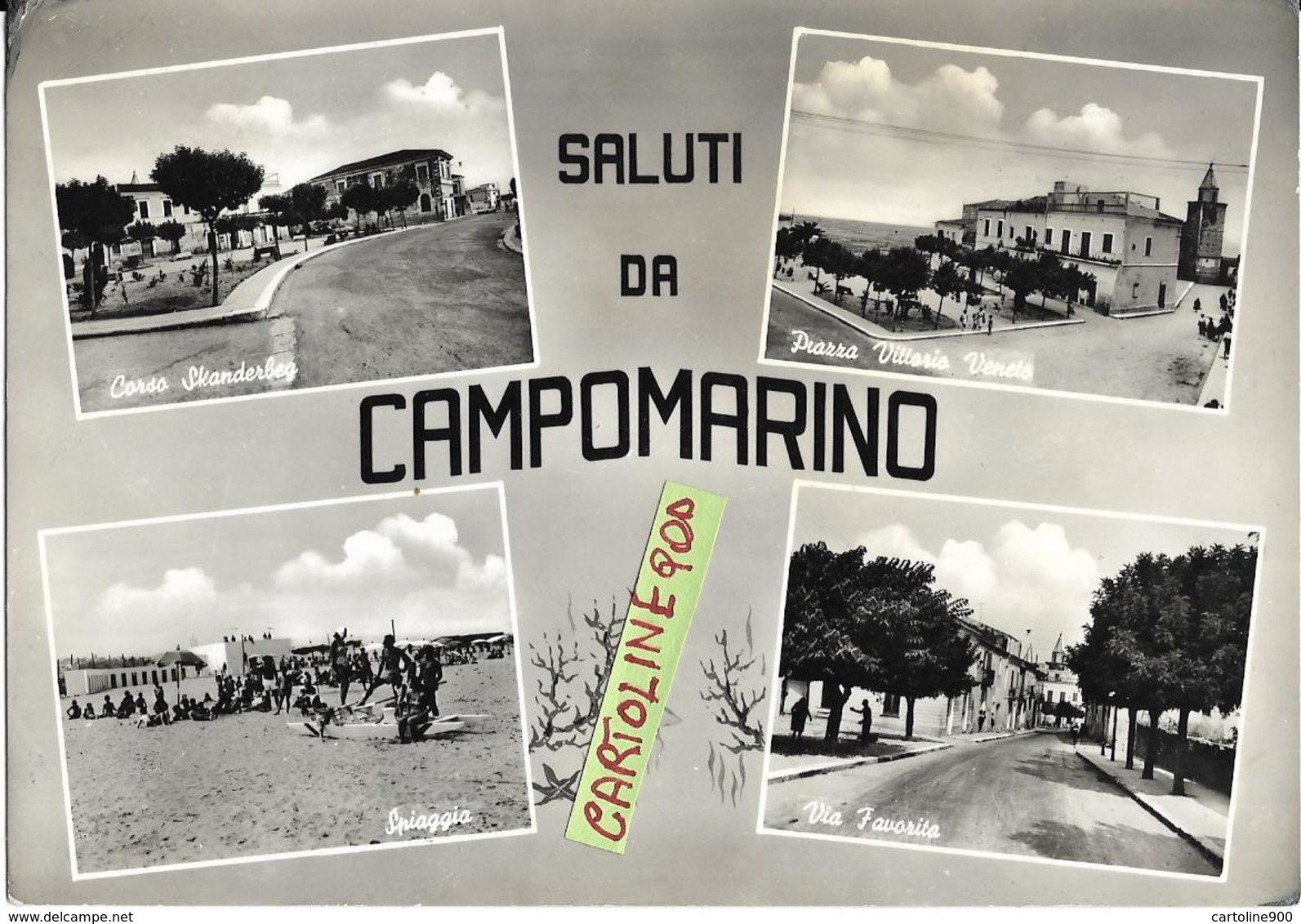 Molise-campobasso-campomarino Vedute Vedutine Saluti Da Campomarino Via Favorita Piazza V.veneto Spiaggia Corso Animata - Altri & Non Classificati