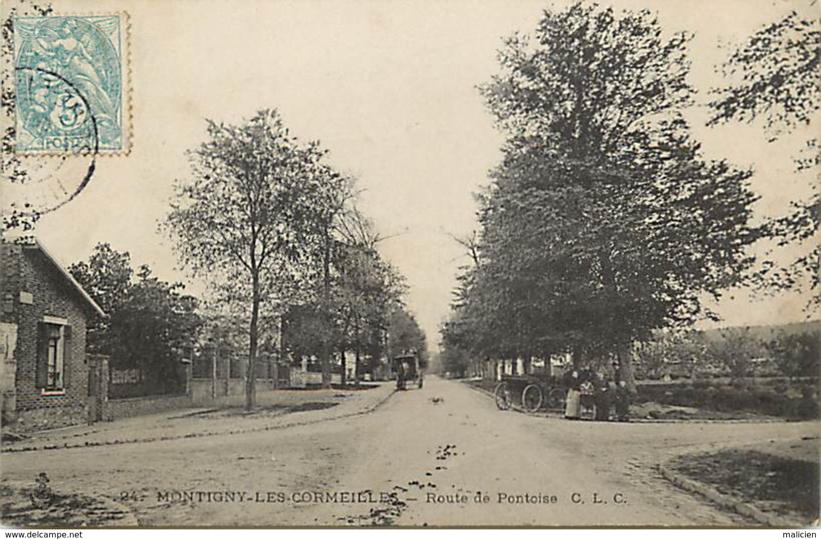 - Dpts Div.-ref-AE299- Val Doise - Montigny Les Cormeilles - Route De Pontoise - Carte Bon Etat - - Montigny Les Cormeilles
