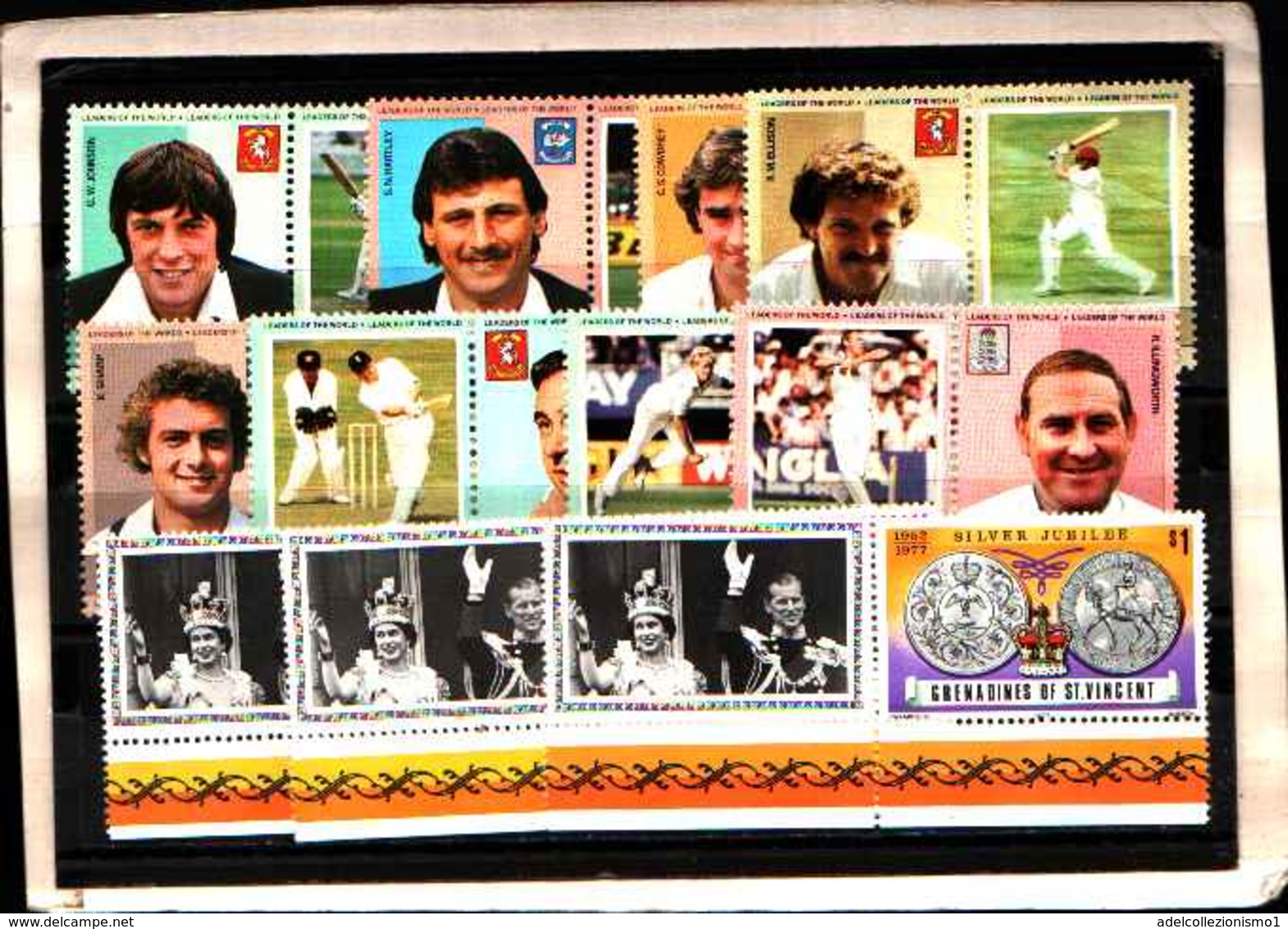 73326)  Grenadinesof SAN VINCENT-LOTTO FRANCOBOLLI -MNH**-CRICKET-SILVER JUBILEE - St.Vincent E Grenadine