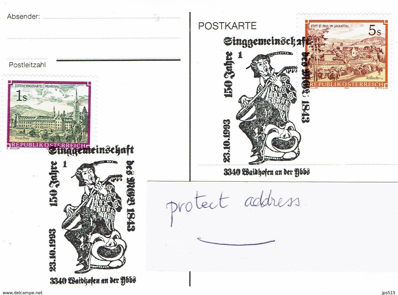 Music - Austria - Troubadour  - Minnesange - Postmark - Rused - Voyagée - 1993 - Musique