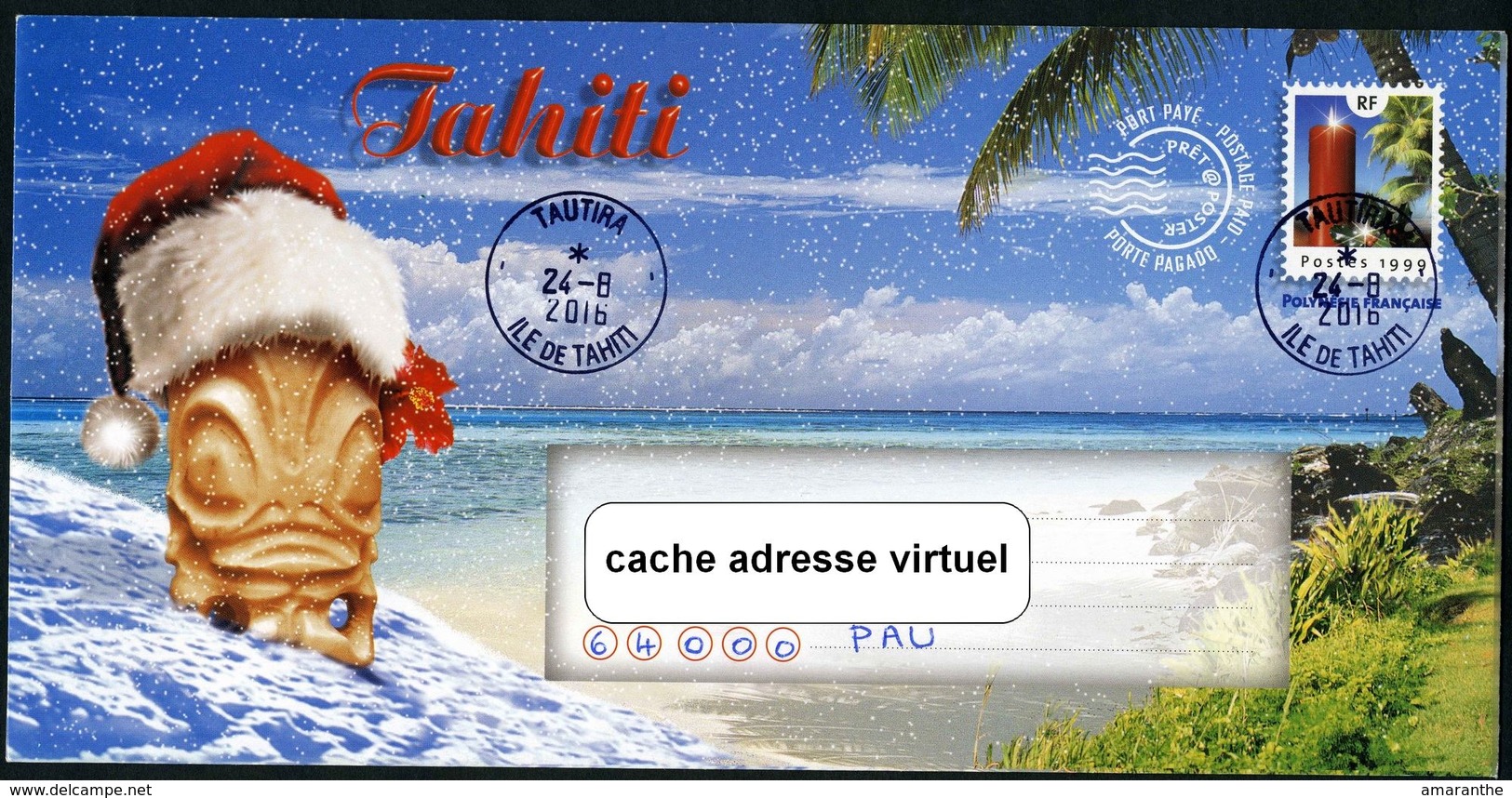 Lettre PRET-A-POSTER 1999 - Cachet De Tautira (Tahiti) - Prêt-à-poster