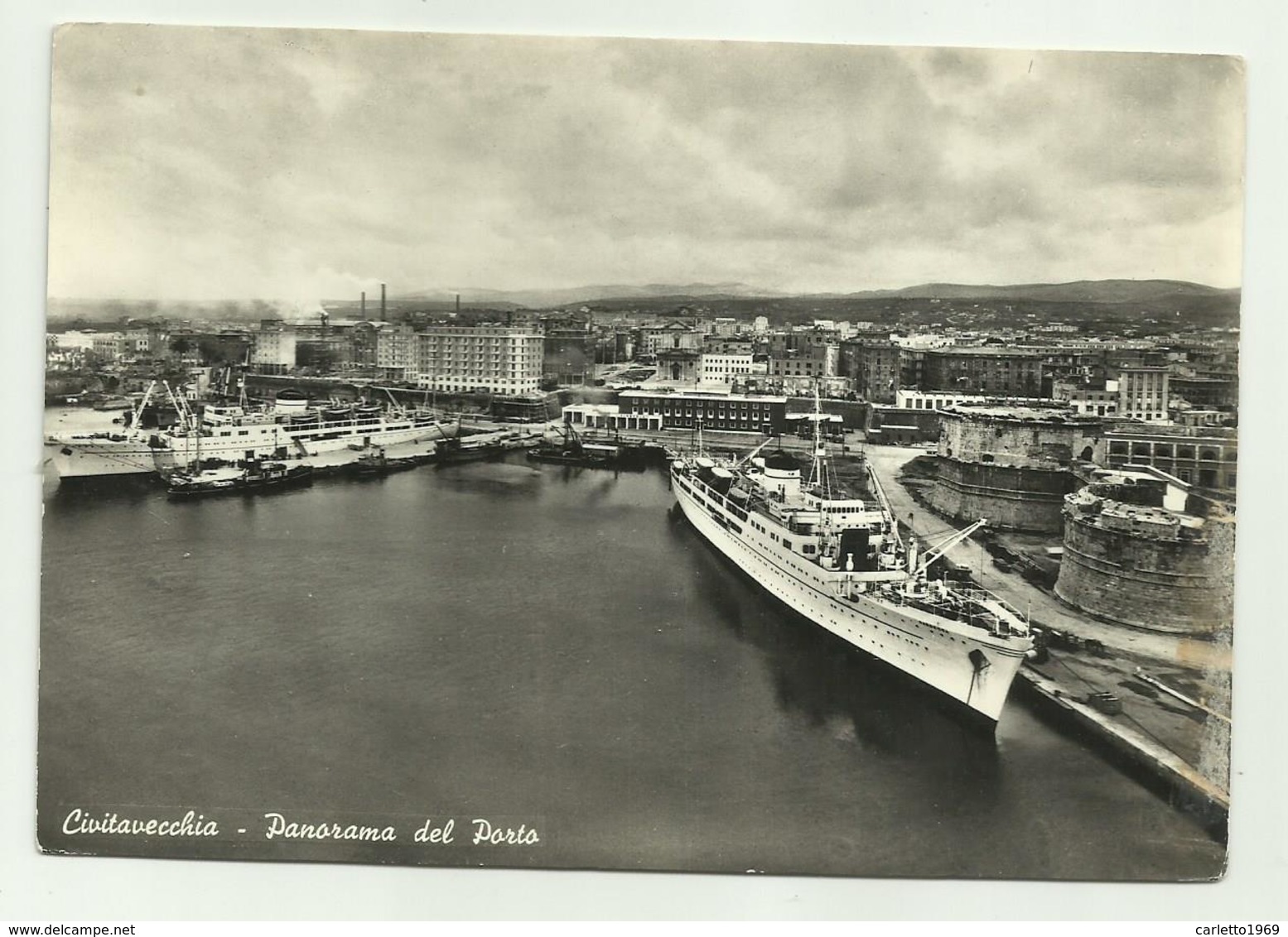 CIVITAVECCHIA - PANORAMA DEL PORTO  VIAGGIATA FG - Civitavecchia