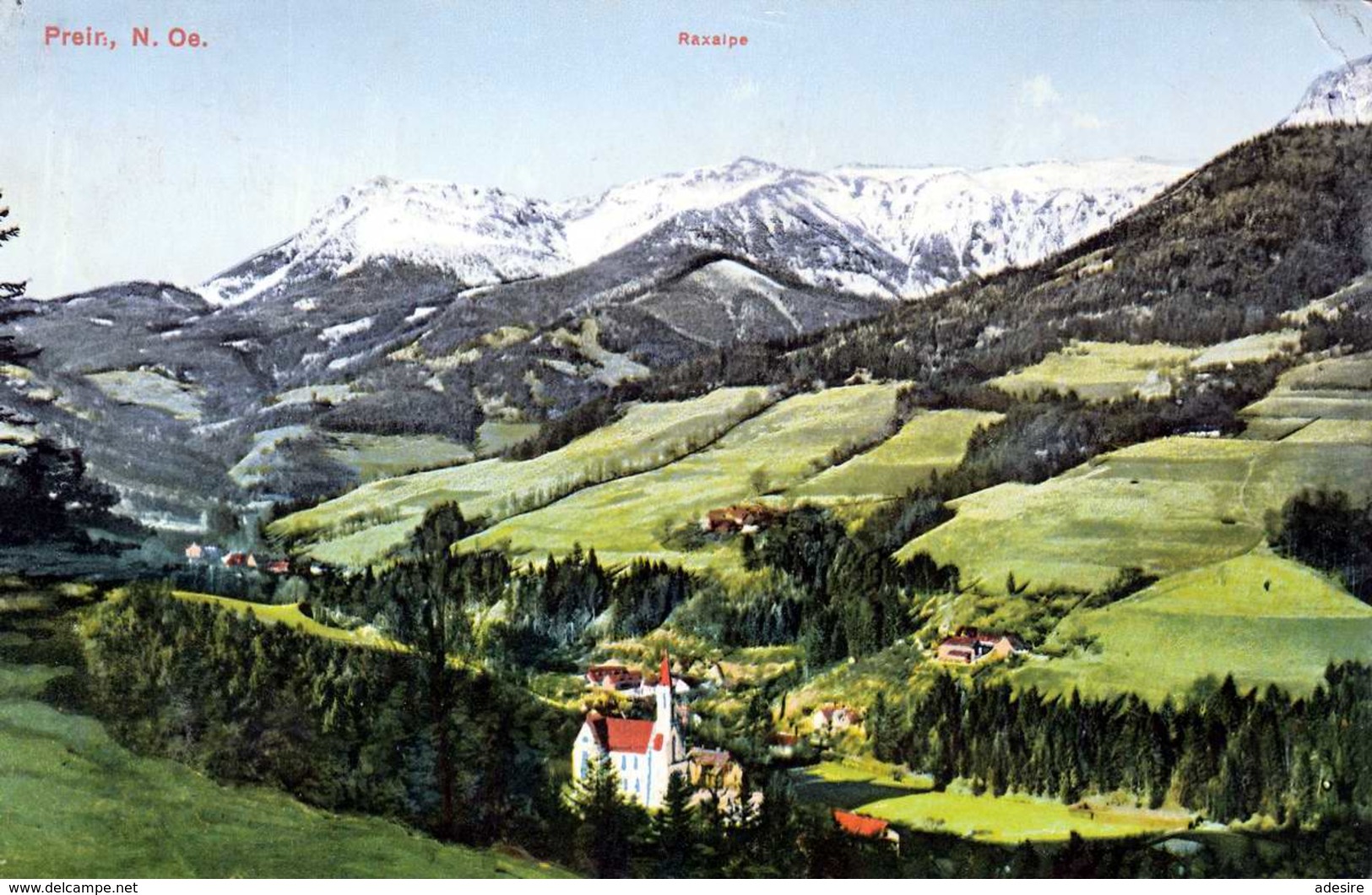 R! Seltene Frankierung Auf Ak PREIN (NÖ) - Raxalpe, Gel.1920?, Frankiert Mit 5 X 10 Heller Marken (5xAnk277, Geschni ... - Briefe U. Dokumente